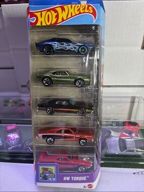 Hot wheels HW Torque 5-Pack Assortment - Blue, Green, Black, Red